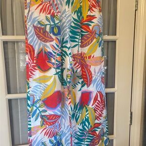 C&C California Multicolor 100% Linen Pants like new M